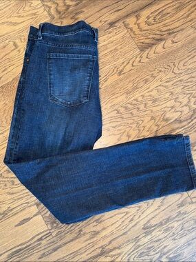 Men's Dark Blue Slim Straight Jeans